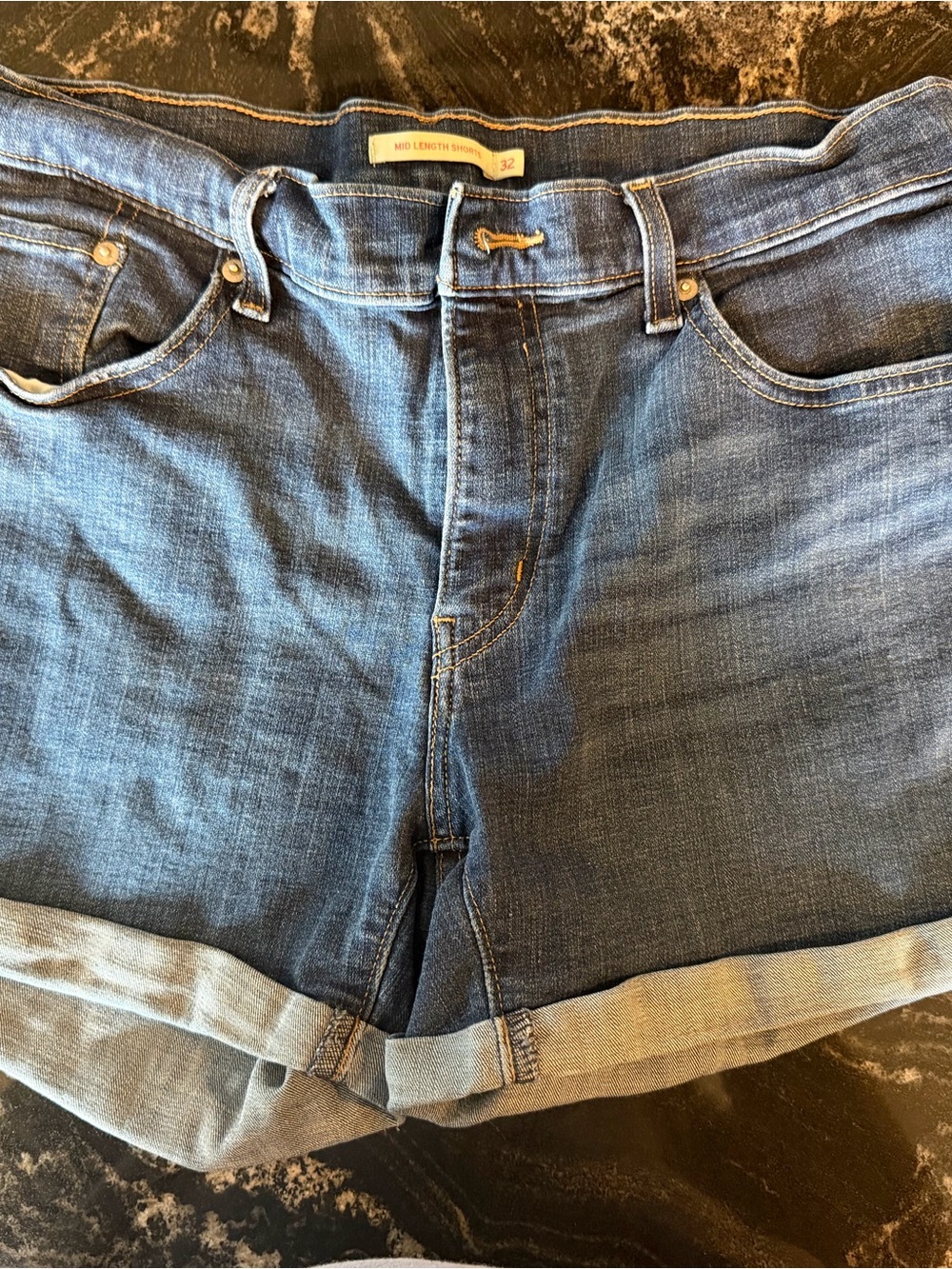 Levi's Rolled-Hem Blue Denim Women’s Shorts